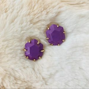 Kendra Scott neon violet Morgan studs
